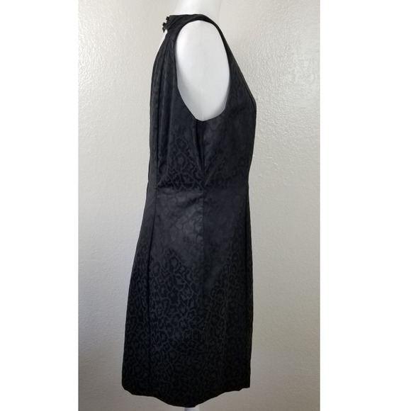 H&M Animal Print Black Lined Dress Sz 14 - Picture 2 of 6